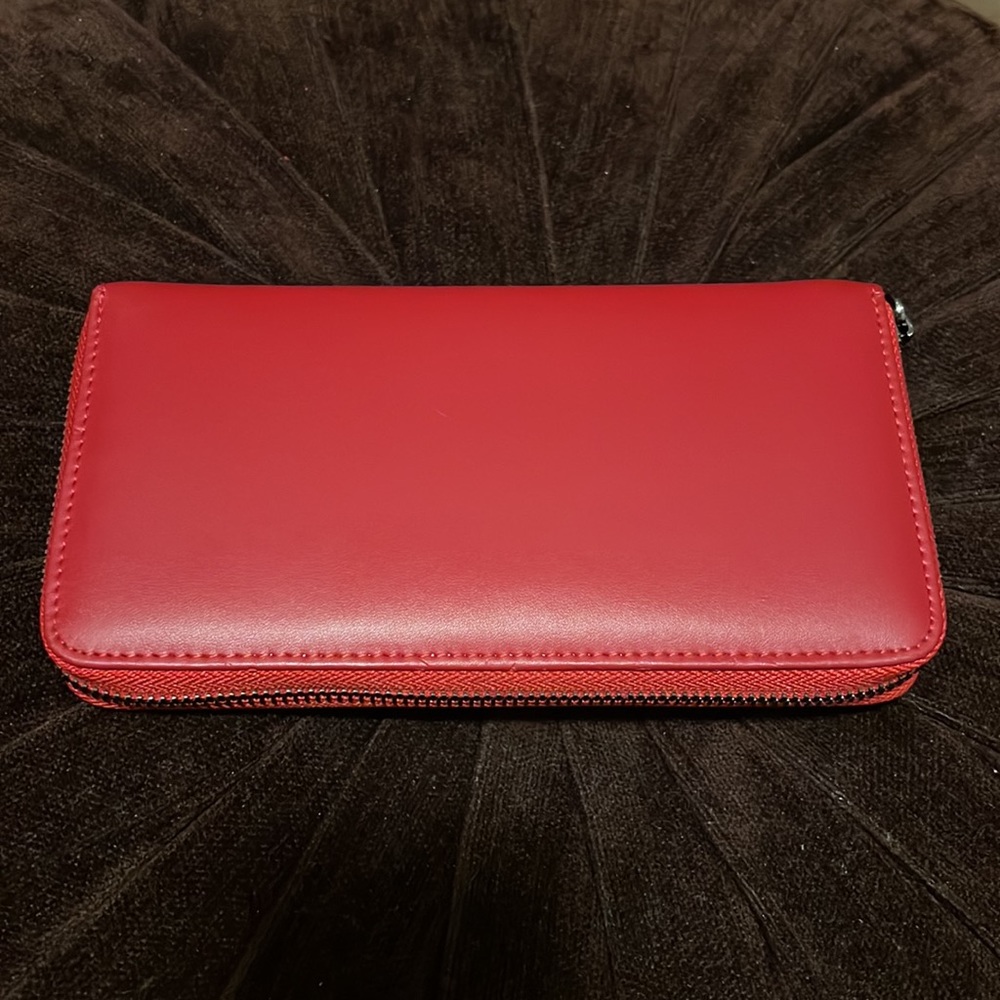 Red full size wallet